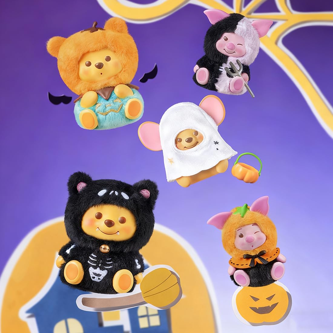 MINISO Disney Winnie The Pooh Pumpkin Night Pocket Monster Blind